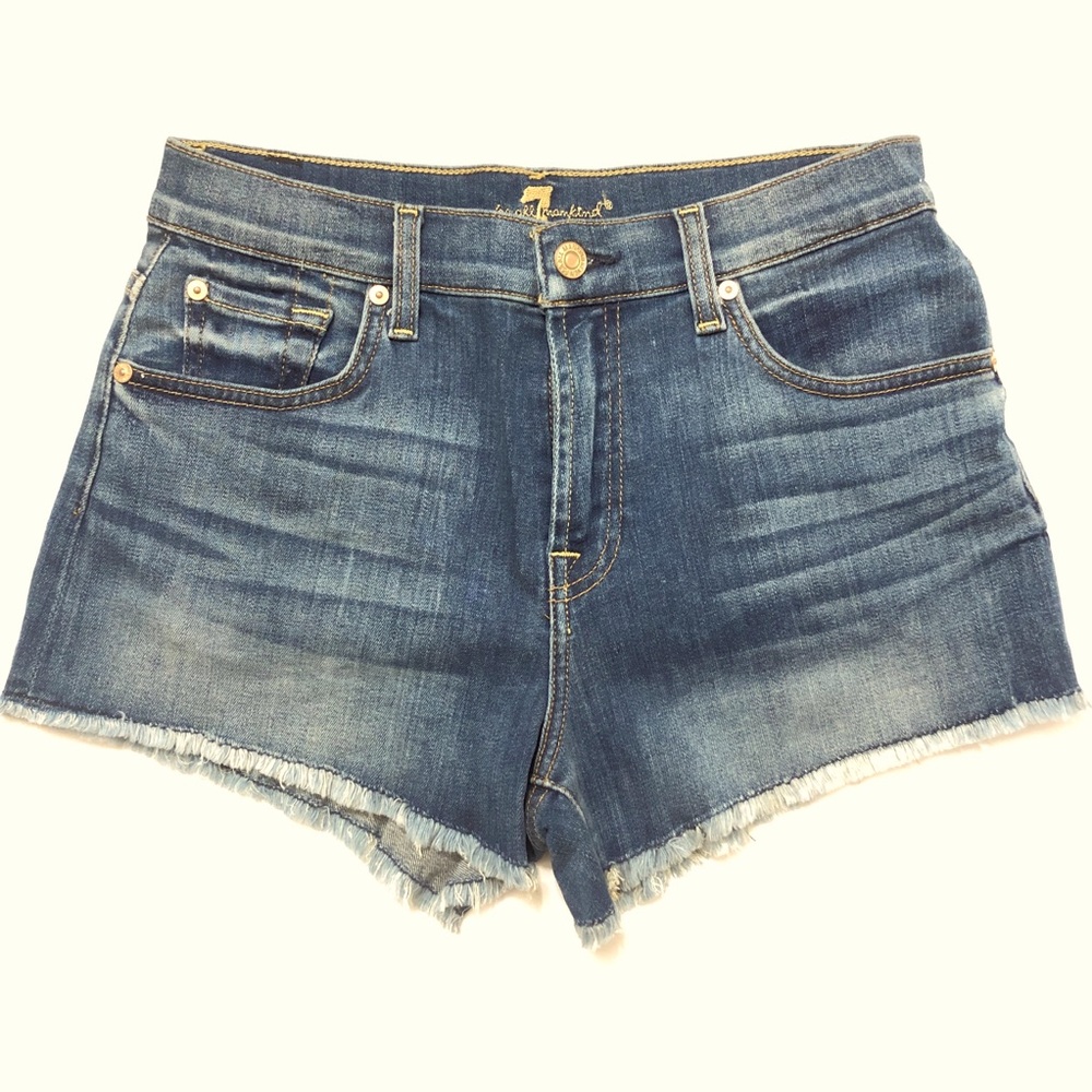 7Seven For All Mankind Distress Short Jeans size 26 Frayed Edges